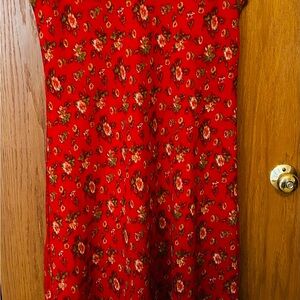 VINTAGE Reversible Floral Red Dress
